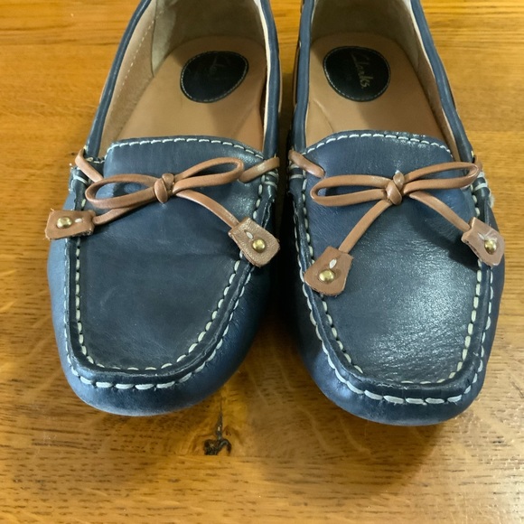Navy leather driver loafers - Picture 4 of 5